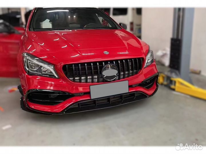 Решетка в стиле GT Black на Mercedes CLA 117