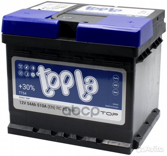 Аккумулятор topla TOP SMF 54 А/ч Обратная R+ 20
