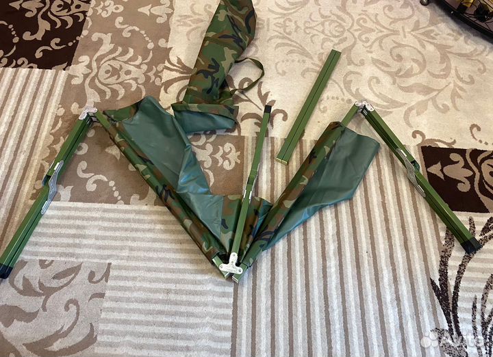 Раскладушка туристическая походная металлическая