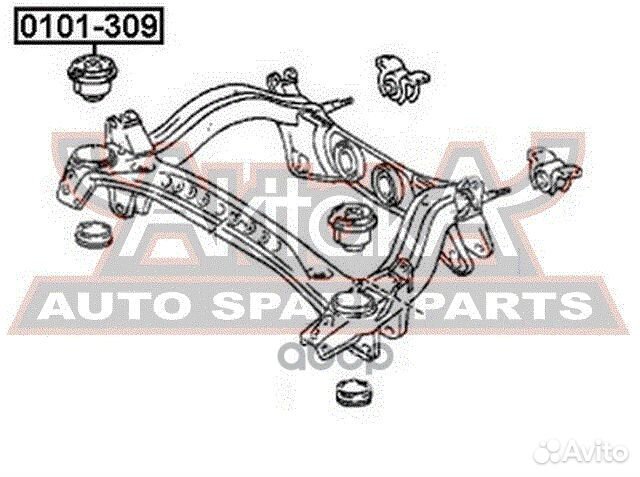 Сайлентблок задней подвески 0101309 asva