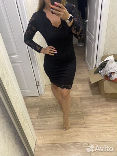 Черное короткое платье love repablic