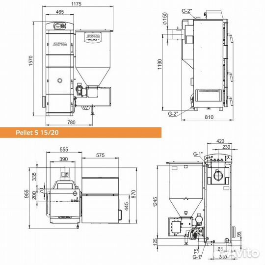 Котел отопительный автомат Zota pellet S 15