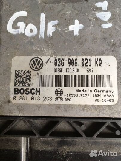 Эбу VW Golf Plus 1.9tdi 03G906021KQ