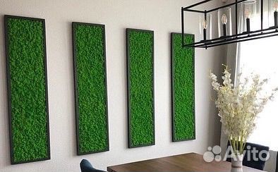 Картина, панно,стена из стабилизированного мха