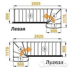 Лестница из сосны «К-001м/7»