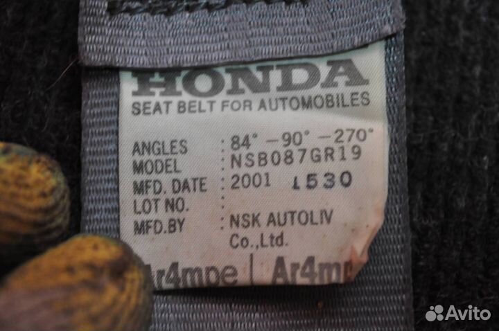 Ремень безопасности передний правый honda CR-V R