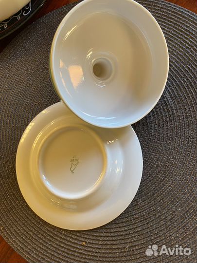 Масленка круглая керамика