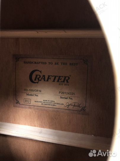 Crafter HD-100 /OP.N акустическая гитара