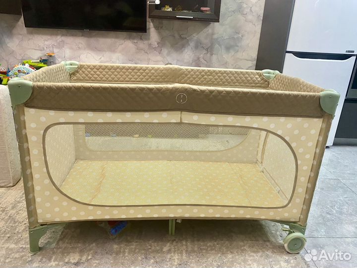 Детская кровать манеж happy baby
