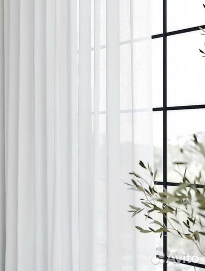 Тюль белый новый