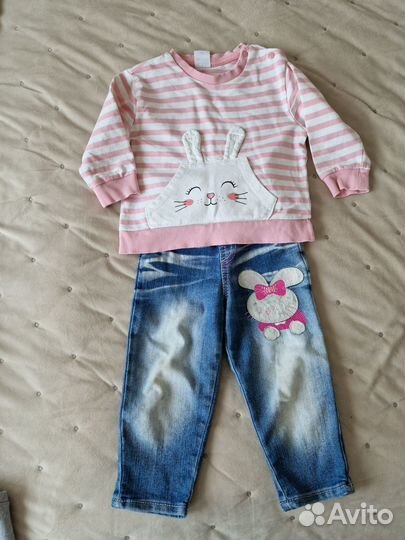 Одежда для девочки пакетом. Размер 80 см