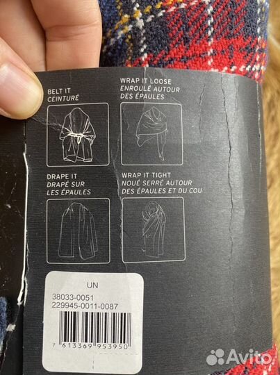 Шарф пончо Levis оригинал новый