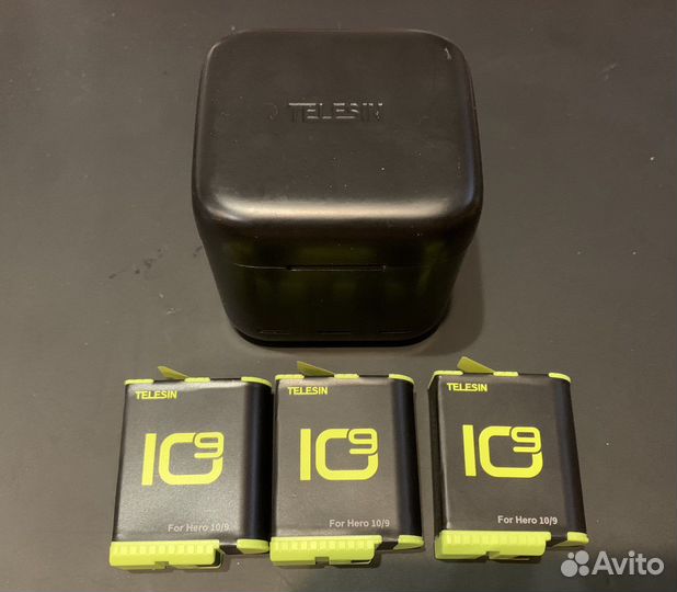 Зарядка Telesin+3 аккумулятора GoPro Hero 9 10