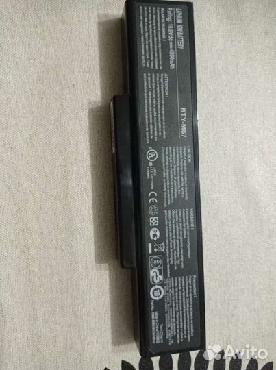 Аккумулятор для ноутбука Asus, MSI BTY-M67 5200mAh