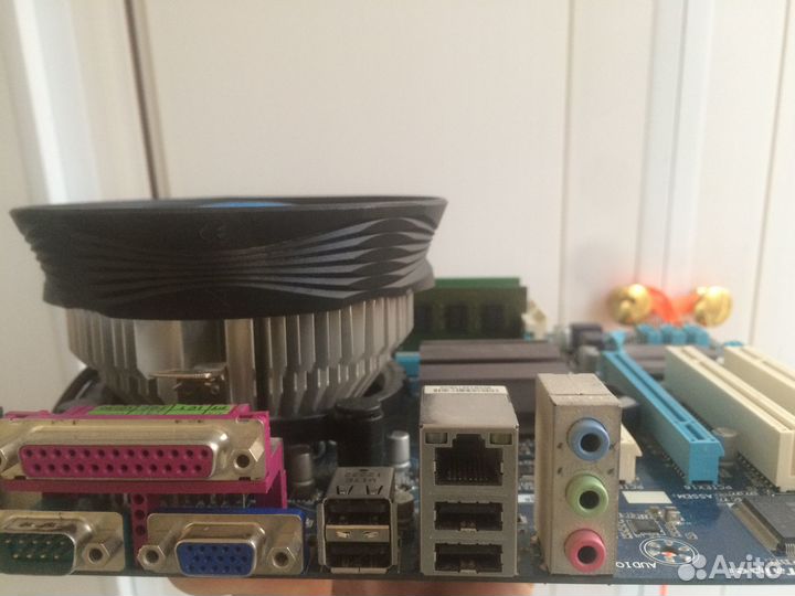 Сборка мат. плата+процессор+озу