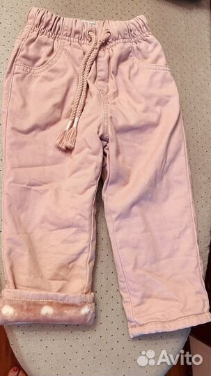 Тёплая кофта для девочки и штаны 12 – 18 месяцев