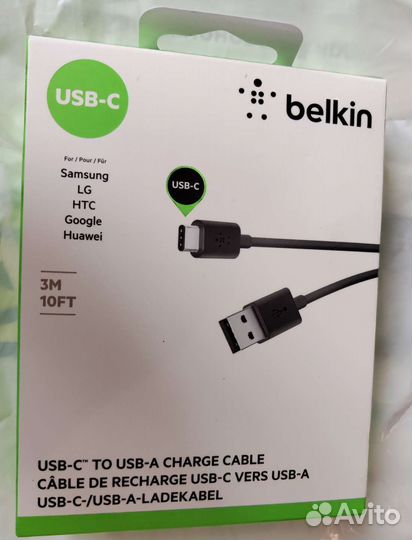 Belkin USB-C 3m новый