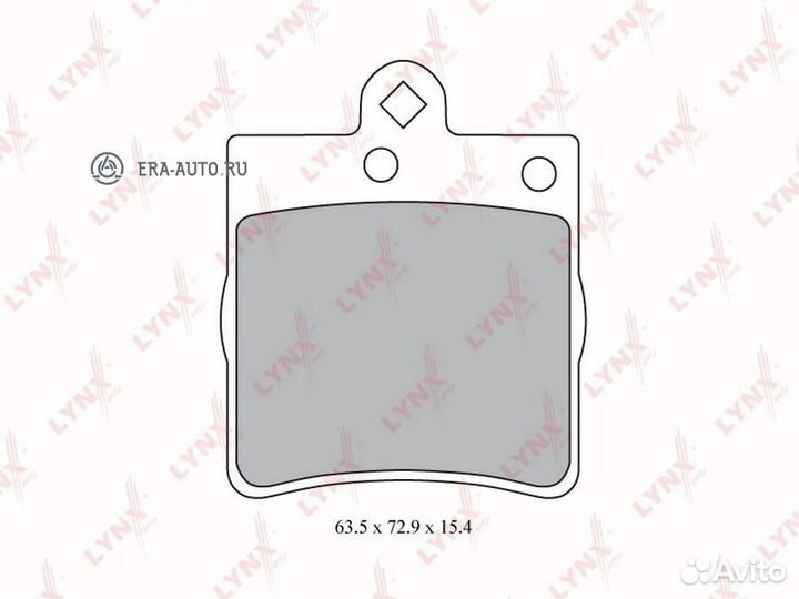 Lynxauto BD-5315 Колодки тормозные задние подходит
