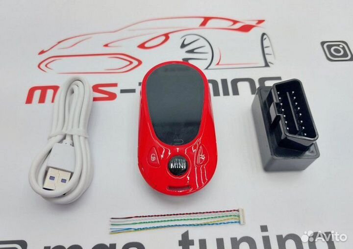 Смарт ключ Мини Купер стиль Mercedes new красный