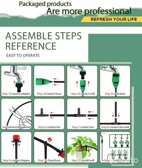 Капельный Полив от Бочки С Таймером 30 Растений