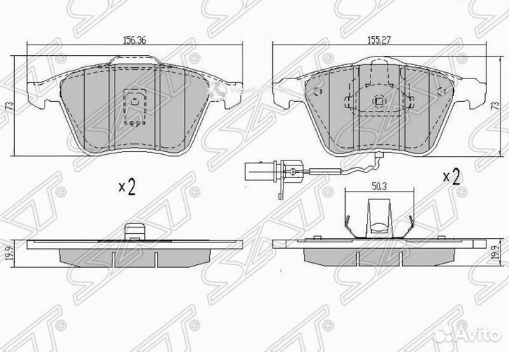 Колодки передние Audi A4 A6 ST8E0698151G