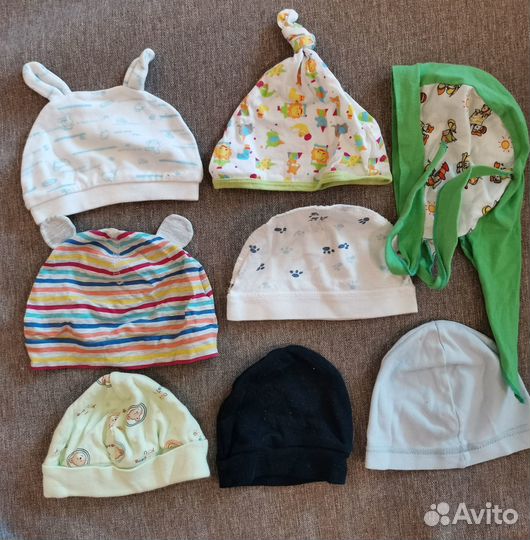Чепчики, шапочки детские до 1 года