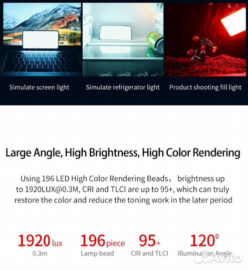 Карманный RGB LED свет 12 ватт Новый Ulanzi VL196