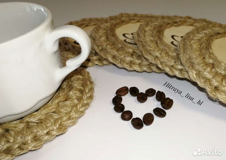 Подставка под кружку / под горячее. Из джута