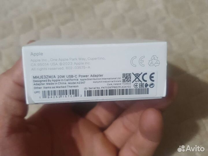 Блок сзу 20W USB-C original