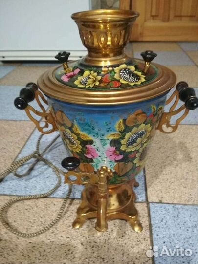 Самовар электрический. Ручная роспись