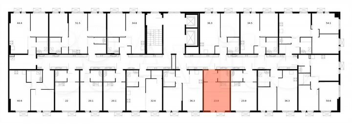 Квартира-студия, 23,8 м², 14/14 эт.