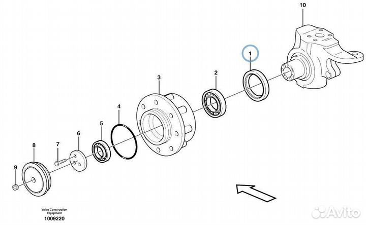 10/906332 Сальник ступицы экскаватор погрузчик