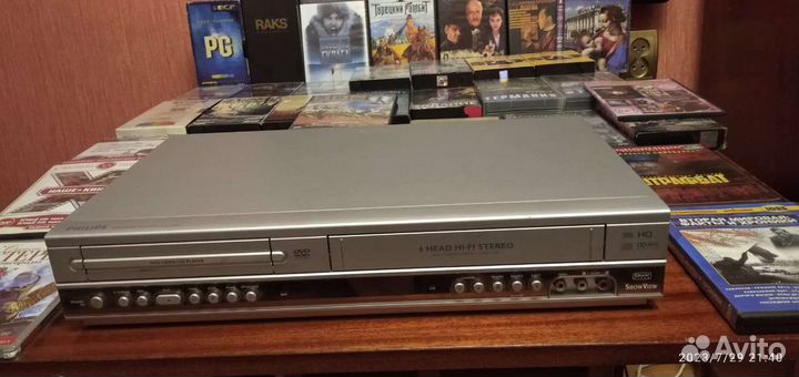 Видеомагнитофон philips dvp721vr + коллекция DVD