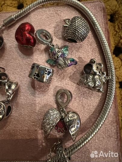 Шармы с браслетом серебро