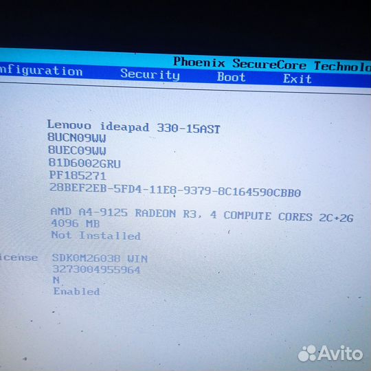 Ноутбук lenovo