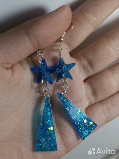 Серьги из эпоксидной смолы