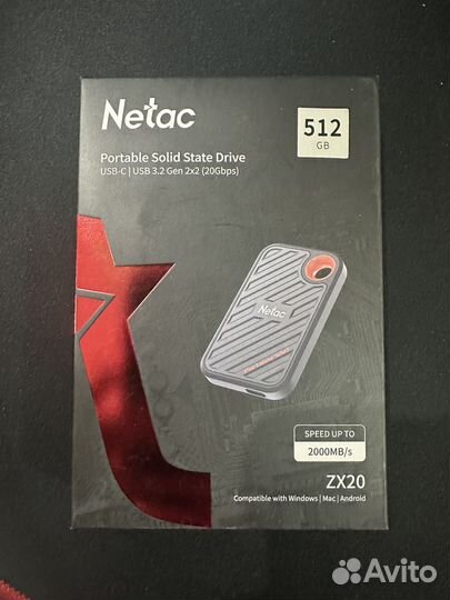512 гб Внешний SSD накопитель Netac External ZX20