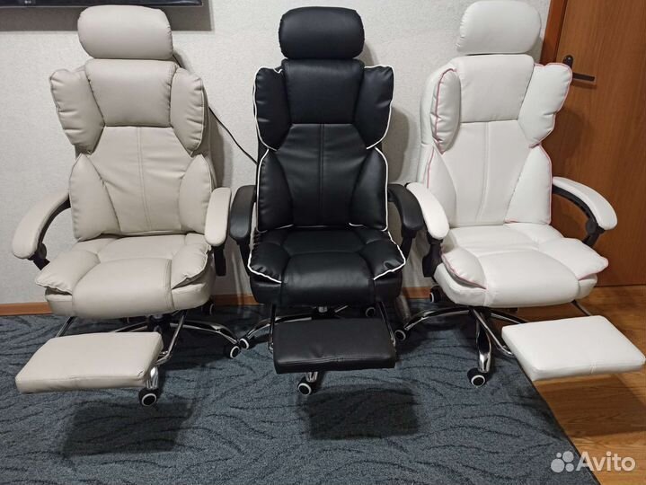Офисные кресла с подголовником новые