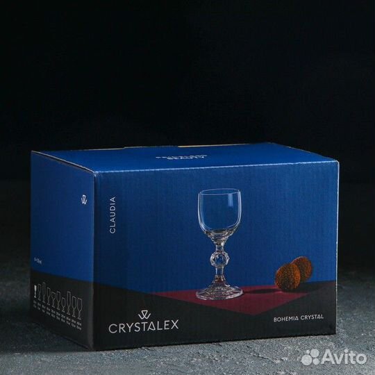 Набор рюмок Bohemia Crystal 'Клаудия', 50 мл, 6 шт