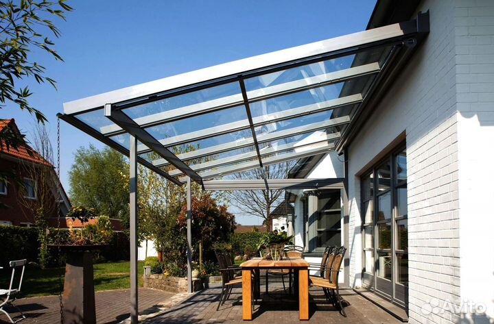 Козырек из стекла