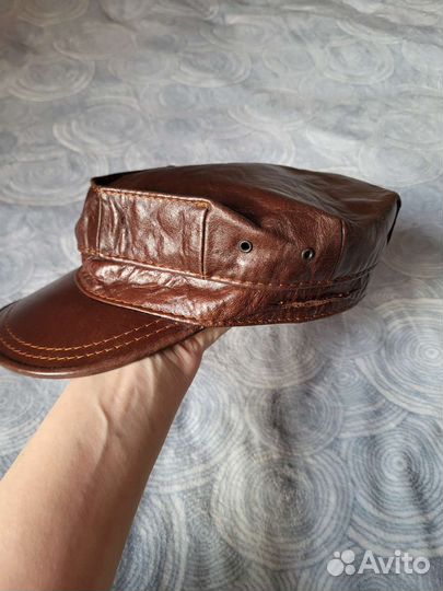 Кепка нат. кожа