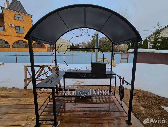 Мангал с крышей