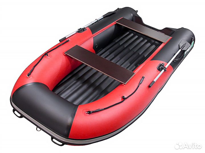 Лодка пвх Gladiator E300S красно/черный