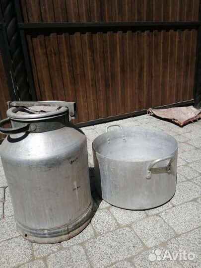 Фляга, кастрюля большая алюминий