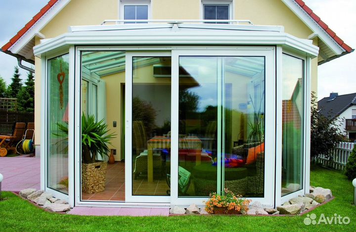 Остекление беседки раздвижное