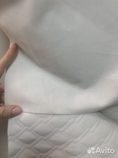 Мебельная ткань велюр молочного цвета