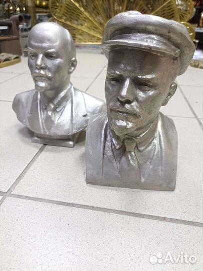 Бюст В.И Ленин.21 см.Силумин