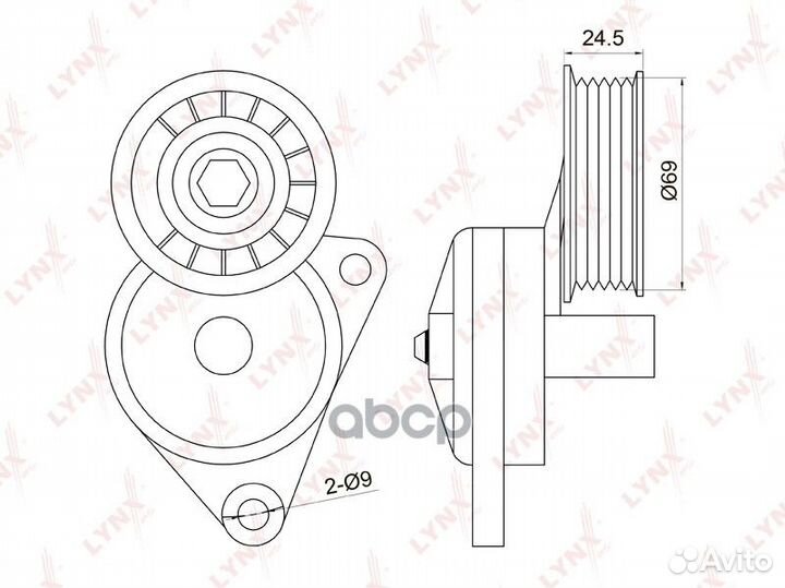 PT-3011 ролик натяжной c механизмом натяжения