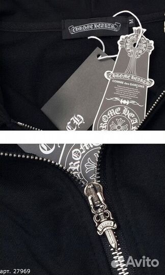 Худи Chrome Hearts Черное