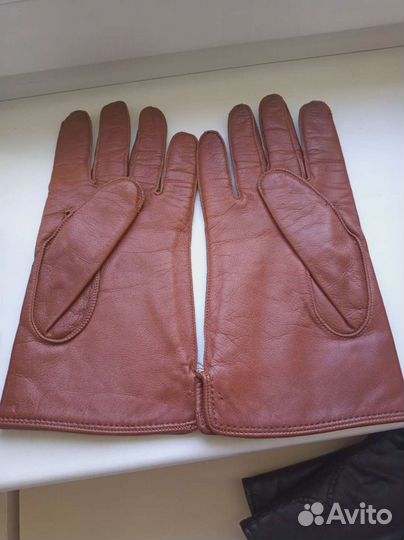 Перчатки женские кожаные
